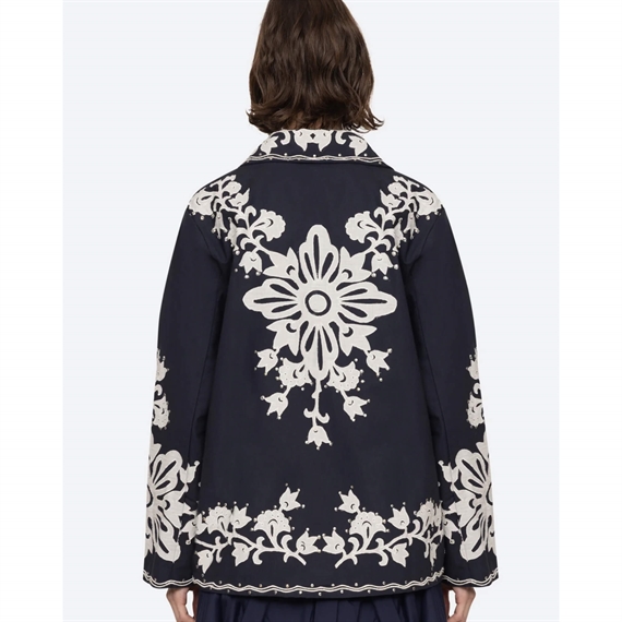 Sea New York LILIANA Applique Jacket, Navy